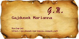 Gajdusek Marianna névjegykártya